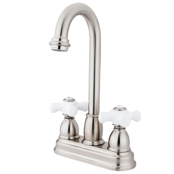 Restoration, 4" Centerset Bar Faucet, Brushed Nickel
